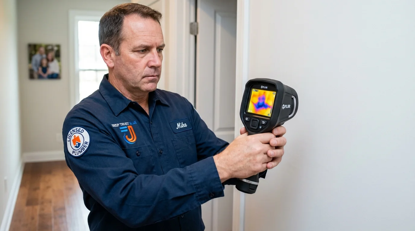 Thermal imaging leak detection by Johns Plumbing LLC in Fredericksburg